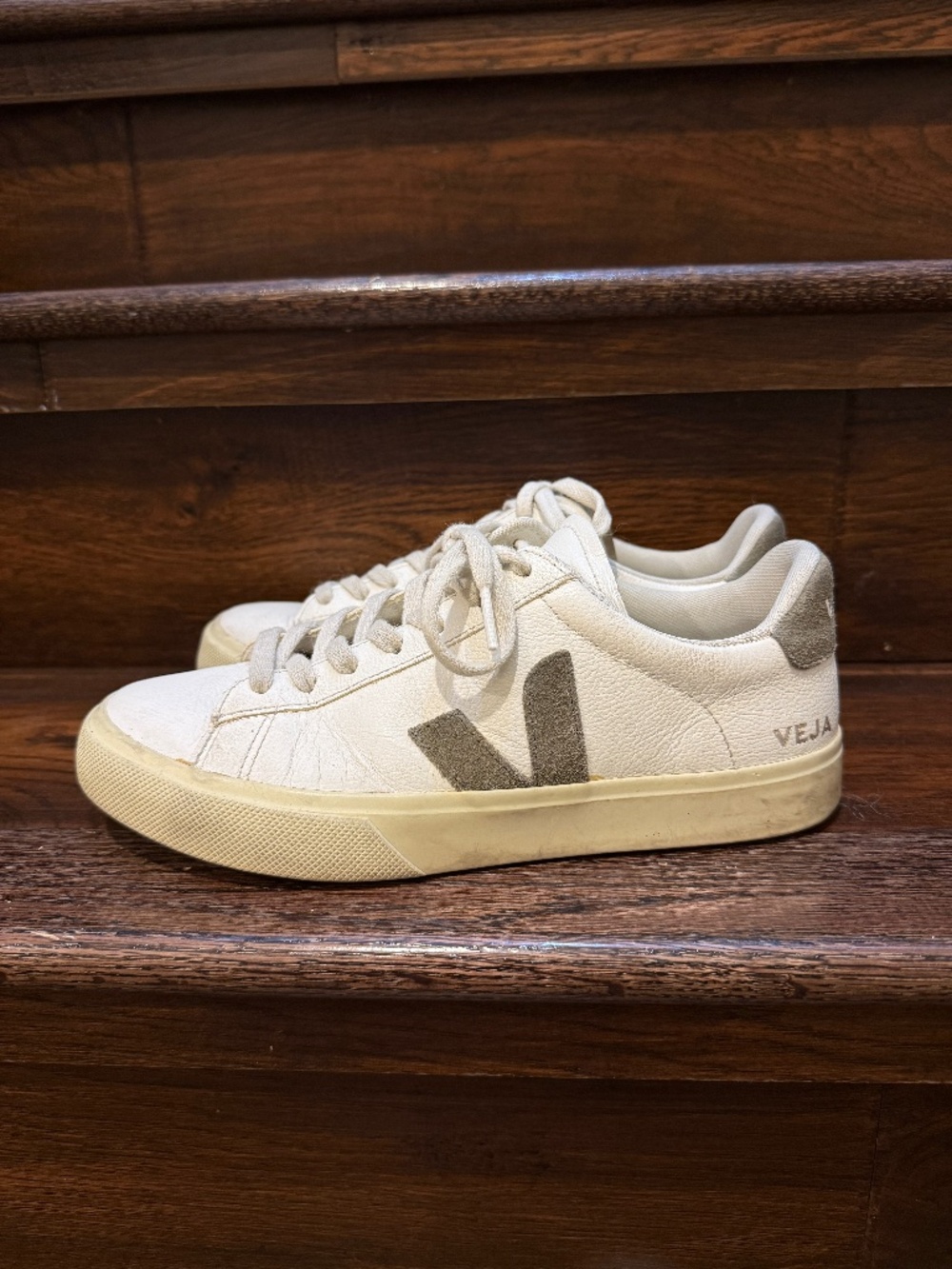 Veja Campo Chromefree Leather Shoes - Khaki